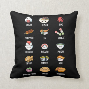 Coussin Cuisine asiatique Cuisine Kawaii Rice Sushi Poisso