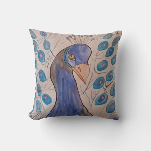 Coussin Cuisine bleu Peacock (Recto)