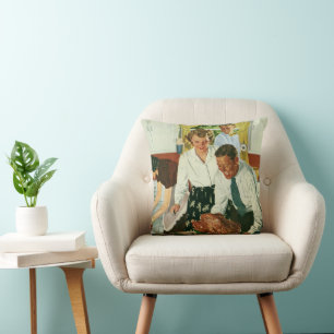 Coussin Cuisine familiale vintage pour le dîner de Thanksg