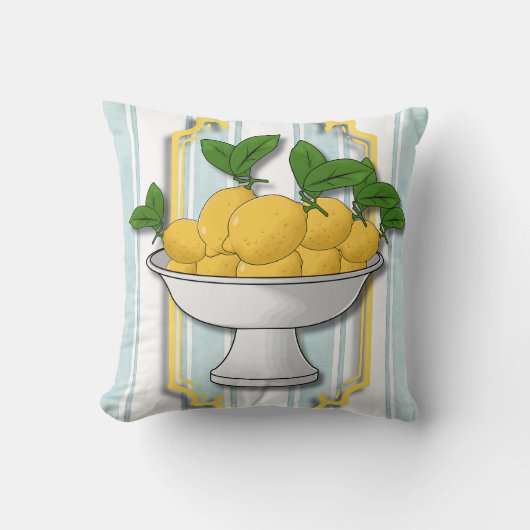 Coussin Cuisine italienne au citron | Côtier (Recto)