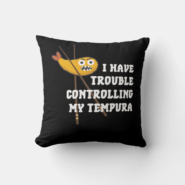 Coussin Cuisine japonaise Chopsticks de Tempura frits (Recto)