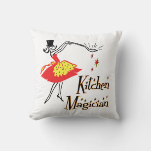 Coussin Cuisine Magicien Retro Cuisine Art
