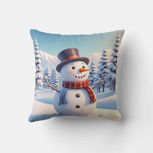 Coussin Cuisine Vintage hiver Snowman Joyeux Noël