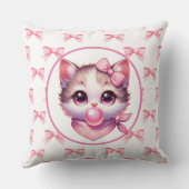 Coussin Cuite Coquette Chat Rose Bow Bandanna Bubble Gum (Verso)