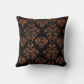 Coussin Cuivre et Damas noir (Verso)