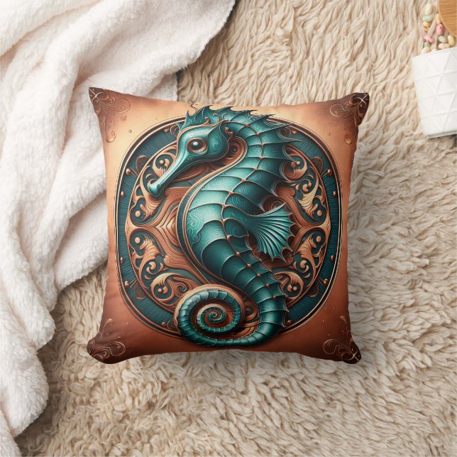 Coussin Cuivre et Turquoise (Couverture)