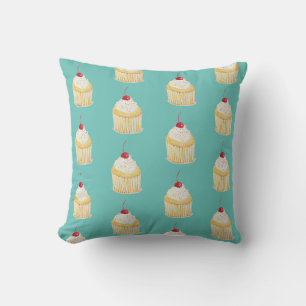 Coussin Cupcake Arc-en-ciel arrosées Lancer l'oreiller