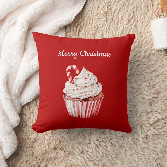 Coussin Cupcake de Noël Canne à Sucre (Couverture)