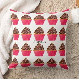 Coussin Cupcake est mieux avec le glaçage au chocolat