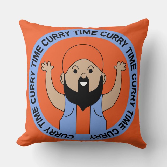 Coussin Curry Lover | Cousin indien | Corry Cook | Footies (Recto)
