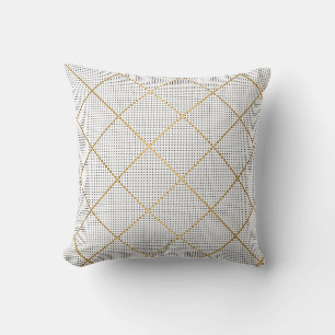 COUSSIN CUSHION DE CONCEPTION DE GRILLE D'OR EN POINTE BLA