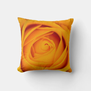 Coussin Cushion de fleurs de rose jaune
