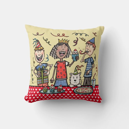 Coussin Cushion de la fête des enfants mignons (Recto)