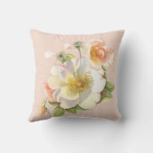 Coussin Cushion - Design Rose à la crème florale (Verso)