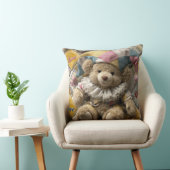 Coussin Cushion design with handmade bear printed (Chaise)