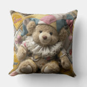 Coussin Cushion design with handmade bear printed (Recto)