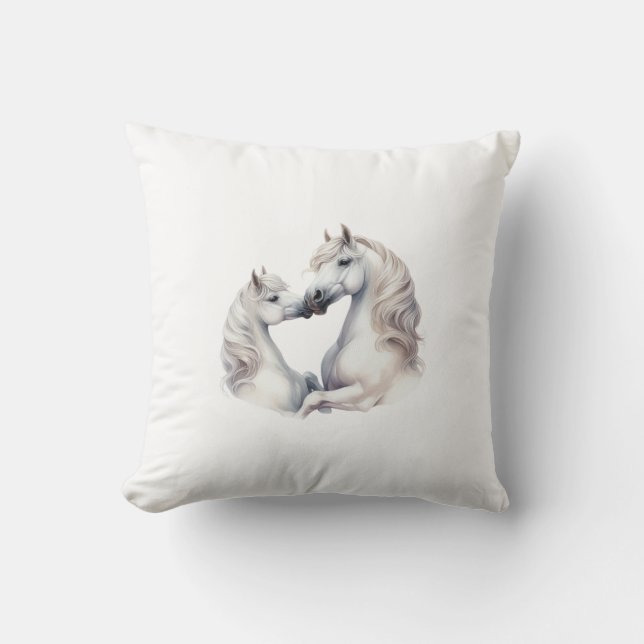 Coussin cushion horse love (Recto)