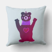 Coussin Cushion Kids Room Brown Ours Lady (Verso)