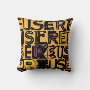 Coussin Cushion texte du RÉUTILISATEUR