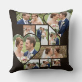 Coussin Custom 1st Wedding Anniversary Photo Collage (Verso)