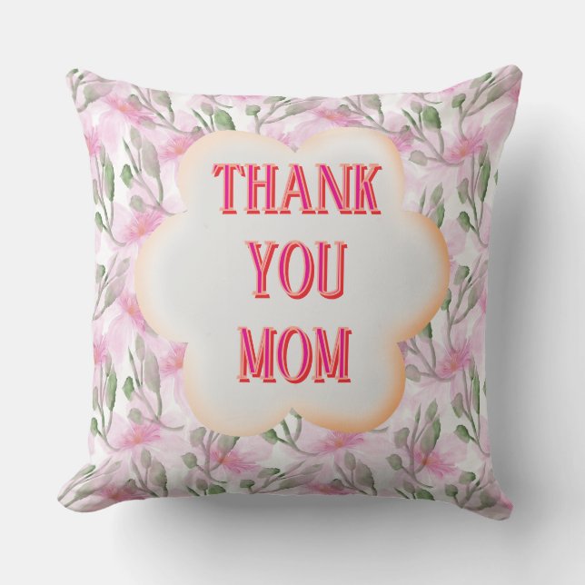 Coussin Custom and Personalized watercolor floral pattern  (Recto)