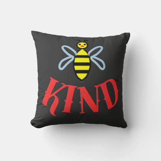 Coussin Custom Bee Kind Personalized Gift T-Shirt (Recto)
