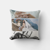 Coussin Custom Bride Wedding Photo Collage  (Recto)