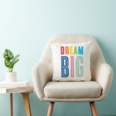 Coussin CUSTOM CUSHION typographie moderne rêve grand bril (Chaise)