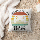 Coussin CUSTOM Dada M'Aime Plus Qu'Il N'Aime Le Jeu Vidéo (Couverture)