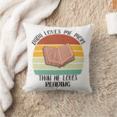 Coussin CUSTOM Dada M'Aime Plus Qu'Il N'Aime Lire (Couverture)