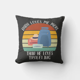 Coussin CUSTOM Dada M'Aime Plus Qu'Il N'Aime Voyager