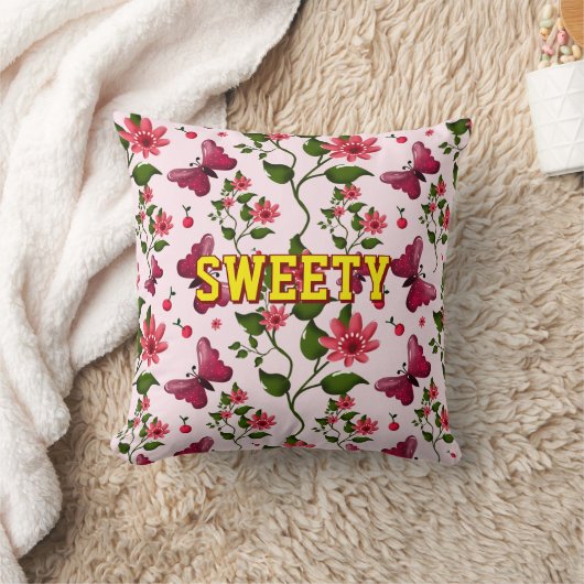 Coussin Custom floral butterfly pattern  (Couverture)