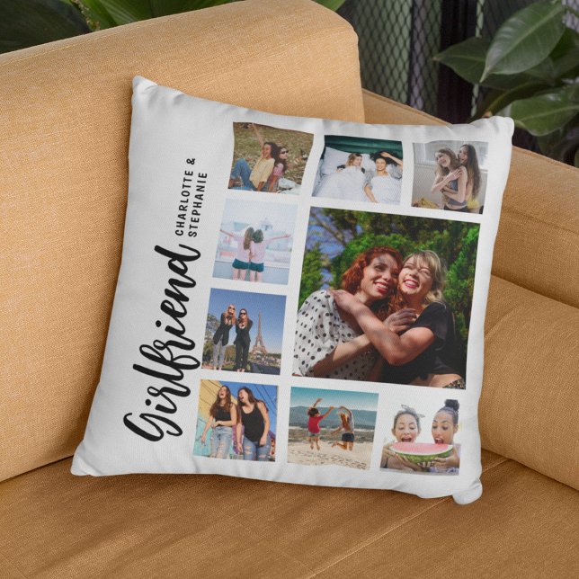 Coussin Custom Girlfriend Photo Collage (Créateur téléchargé)