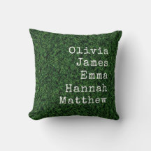 Custom Grandchildren Kids Names Green Home Grass