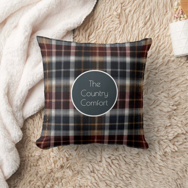 Coussin Custom Guest Throw Pillow Gingham Vacation Rentals (Couverture)
