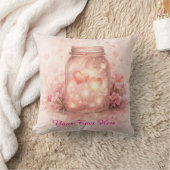 Coussin Custom Heart Jar Square Pillow (Couverture)