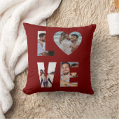 Coussin Custom LOVE Photo Collage Red (Couverture)