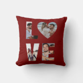 Coussin Custom LOVE Photo Collage Red (Recto)