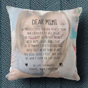 Coussin Custom Mimi Message Photo Chic Fête des Mères Mode