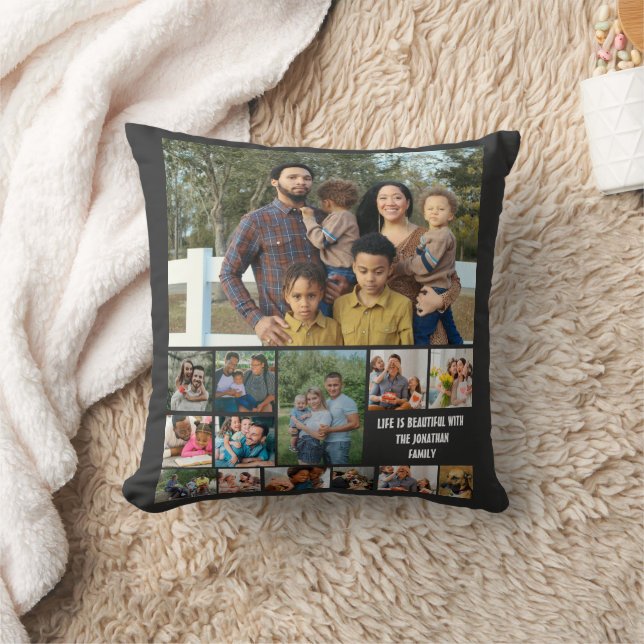 Coussin Custom Modern Family 14 Photo Collage Modèle (Couverture)