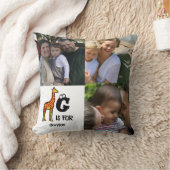 Coussin Custom monogram G is for Giraffe cute giraffes (Couverture)