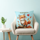 Coussin Custom Name Autumn Fox Pillow (Chaise)