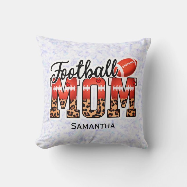 Coussin Custom Name Football Mom | Mother's Day (Recto)