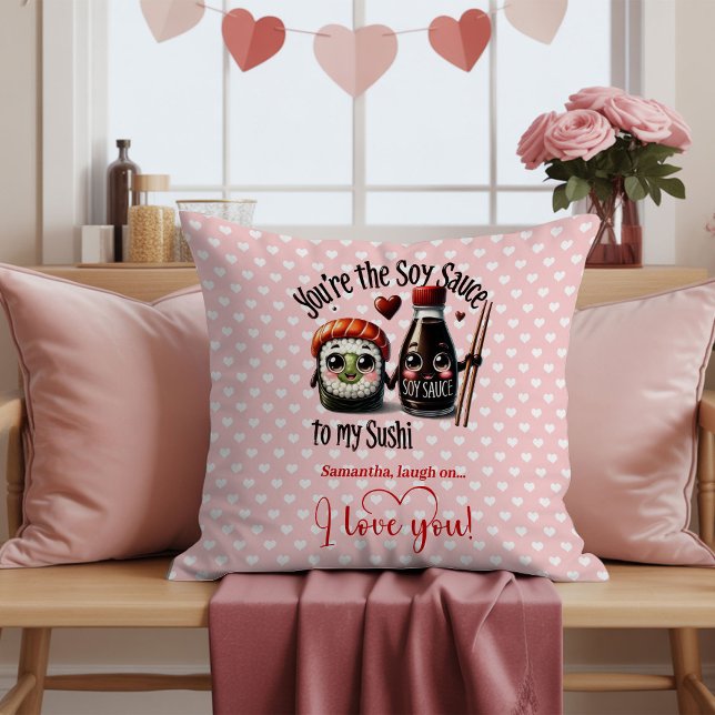 Coussin Custom Name Funny Food Quote Valentine Pillows (Custom Name Funny Food Quote Valentine Pillow

)