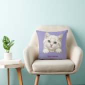 Coussin Custom Name Personalized Kitten Art Gift (Chaise)