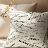 Coussin Custom Name Typography Pattern