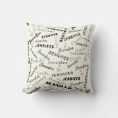 Coussin Custom Name Typography Pattern (Recto)