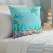 Coussin Custom Name Undersea Starfish Pillow