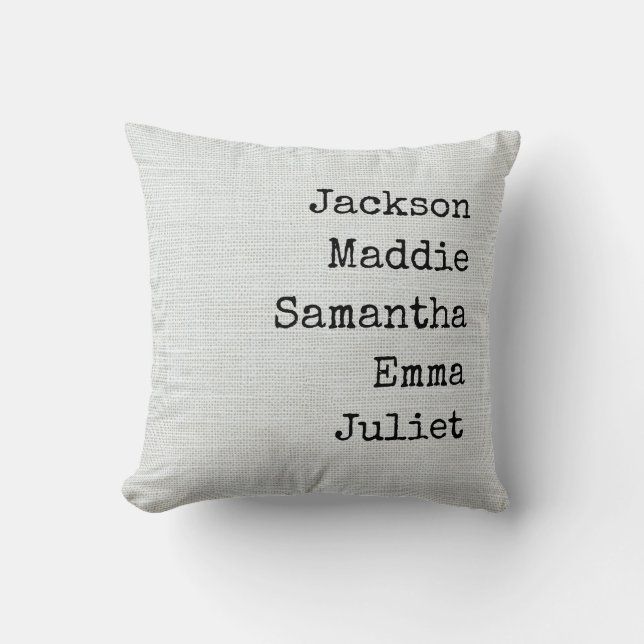 Coussin Custom Names Grandma & Mom Gift (Recto)