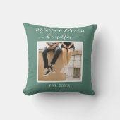 Coussin Custom Photo Family Name & Date (Recto)